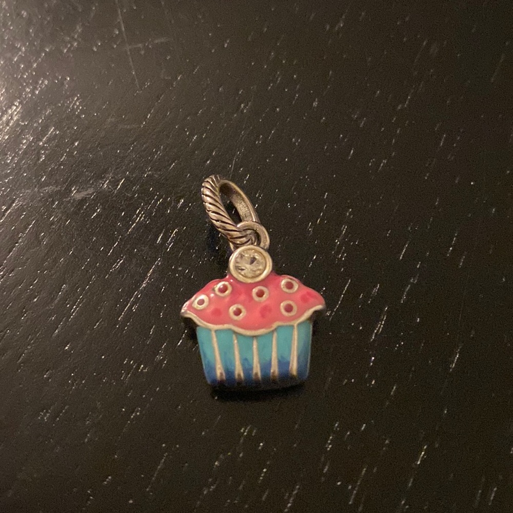 Brighton double sided cupcake Silver Charm